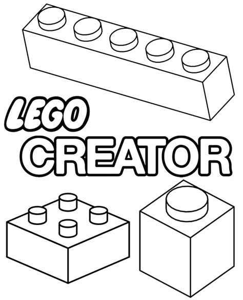 Lego Creator coloring page for toddlers