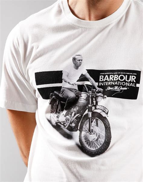 Barbour International Steve McQueen T-shirt Whisper White - Terraces ...