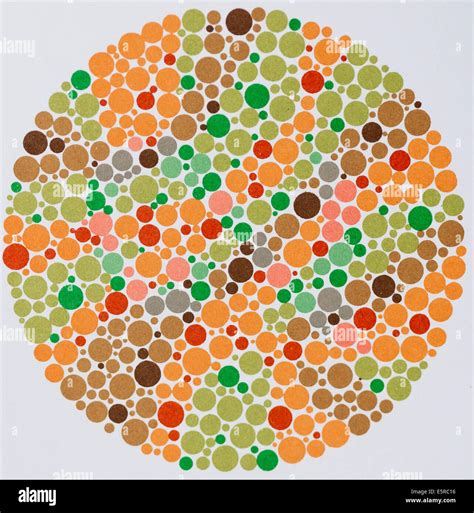 Ishihara color vision test plates used for color blindness screening ...