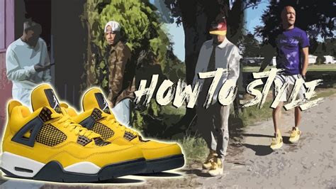 HOW TO STYLE Jordan 4 Lightning outfit ideas - YouTube