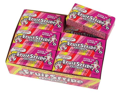 Fruit Stripe Bubble Gum, 17 Sticks (12 Count) - Walmart.com - Walmart.com