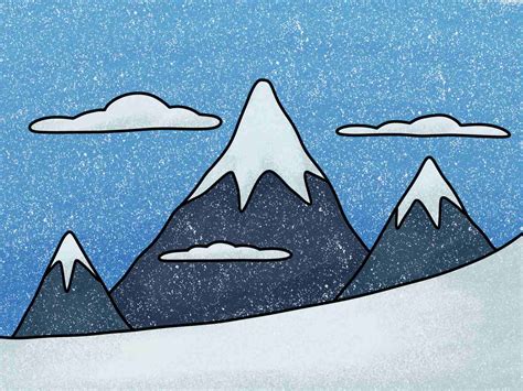 How to Draw Mount Everest - HelloArtsy