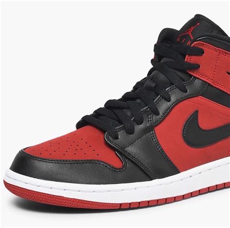 Air Jordan 1 Mid Bred Gym Red Black 554724-610 - Sneaker Bar Detroit