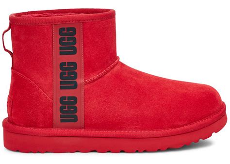 UGG Classic Mini Side Logo Boot Samba Red Black (Women's) - 1122558 ...