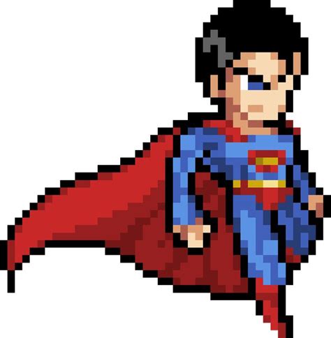 #superman #pixelninja #DC #superheroes | Pixel art games, Photo pixel ...