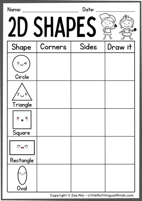 Engaging 2D Shapes Worksheets for Learning and Fun