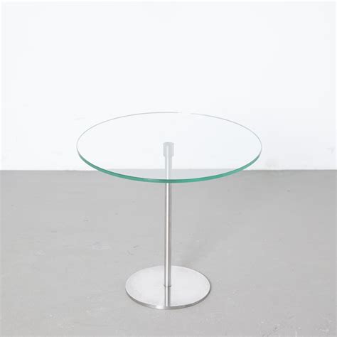 Round Glass Side Table by Metaform | #140430