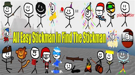 How To Get ALL EASY STICKMAN BADGES in Find The Stickman II Roblox ...