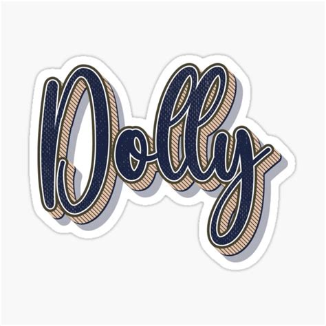 "Dolly Name Handwritten Text" Sticker by urbantale | Redbubble