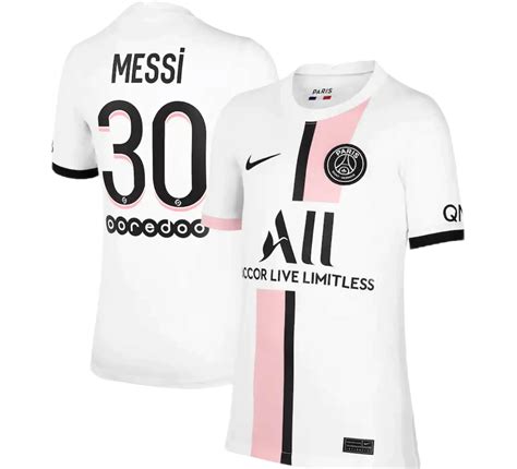 Lionel Messi Psg Jersey Paris Saint Germain White Pink