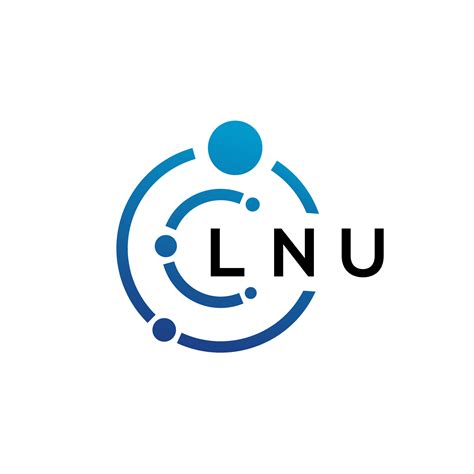 LNU letter technology logo design on white background. LNU creative ...