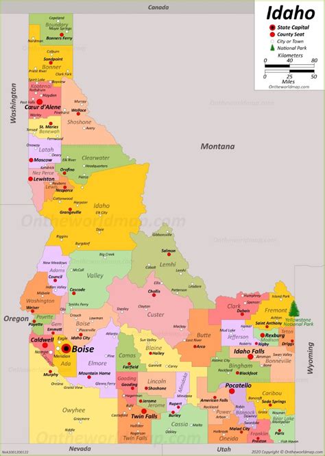 Idaho Map Of Cities And Towns - New Orleans Zip Code Map