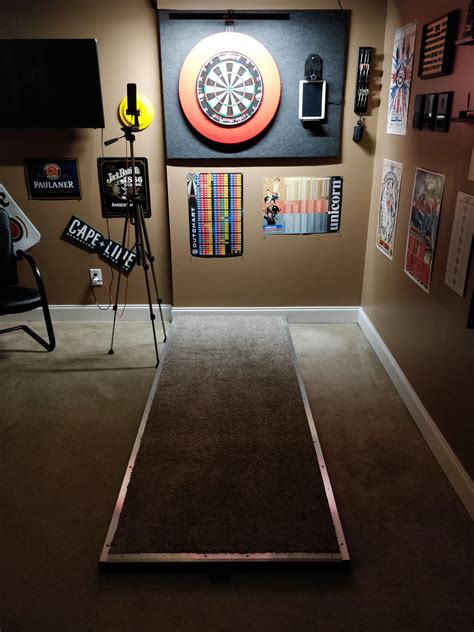 Finished my setup off with a raised Oche today. : r/Darts