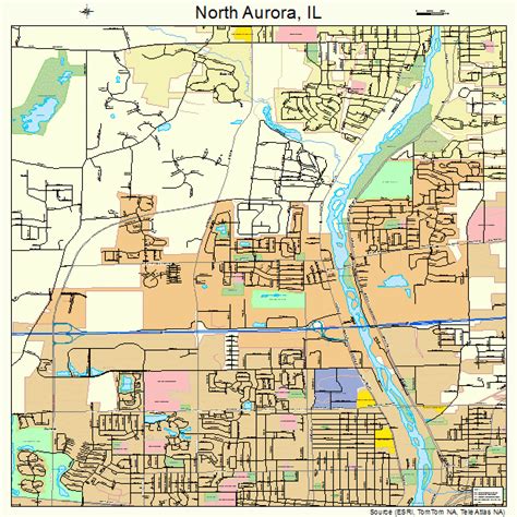 North Aurora Illinois Street Map 1753442