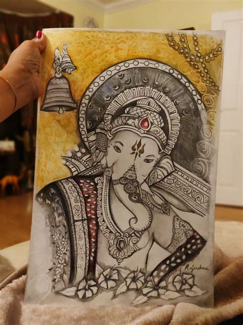 Colour Ganesh Ji Drawing - Tasma