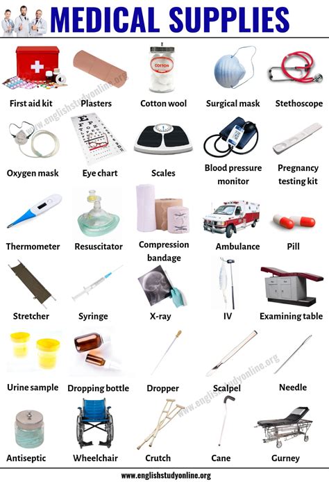 Doctors Tools Names For Kids