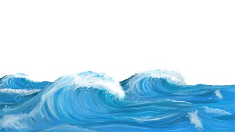 Digital Ocean Wave Painting, Painting Pen, Ocean, Abstract Wave PNG ...