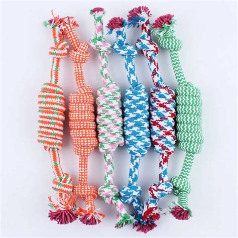 2PCS Pet Products Braided Bone Rope Chew Knot Toys For Pets Dogs Pet ...