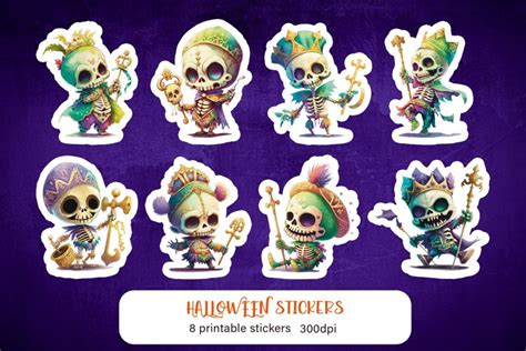 Halloween skeleton sticker Halloween sticker PNG