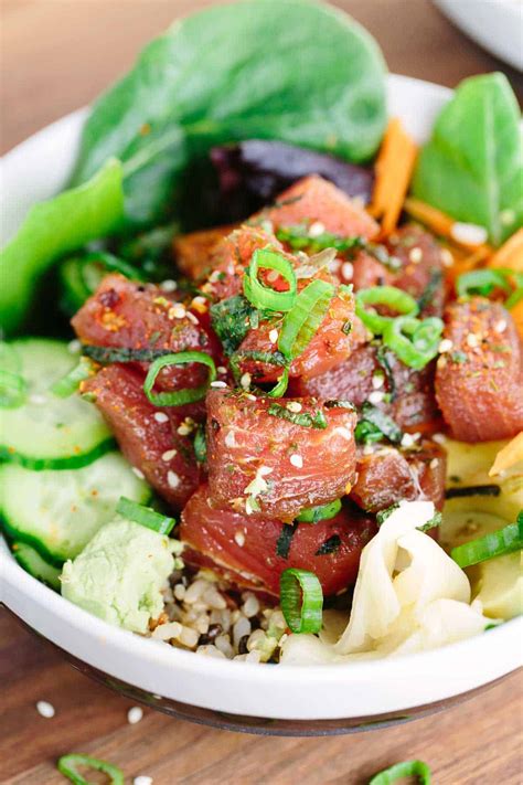 Easy Homemade Ahi Tuna Poke Bowl Recipe | Jessica Gavin