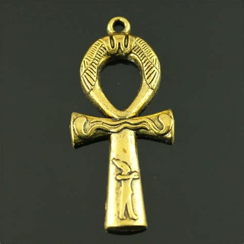 3pcs Antique Bronze, Antique Silver, Antique Gold Egyptian Cross Charms ...