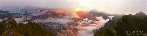 Sunrise on the Stairway to Heaven, Oahu | Hawaii vacation, Stairway to ...