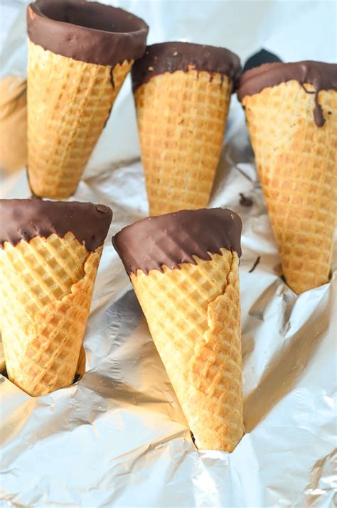 Chocolate Dipped Cones - Courtney's Sweets