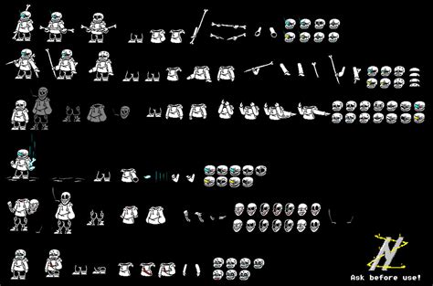 Underswap: Distrust Full Sprite Sheet (old) by NitrodeZ on DeviantArt