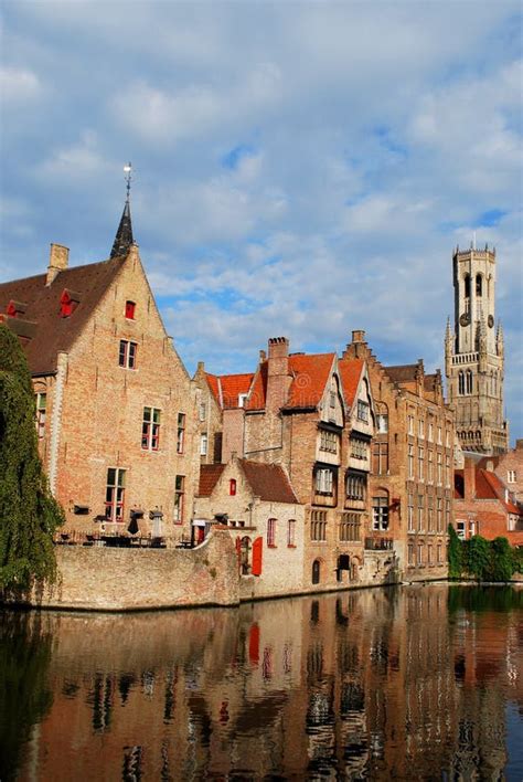 The View of the Historical City Center in Bruges Stock Photo - Image of ...