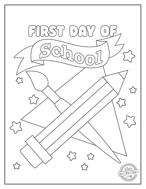 First Day Of Pre K Coloring Pages