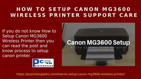 How to Setup Canon MG3600 Wireless Printer Support Care by Chris ...