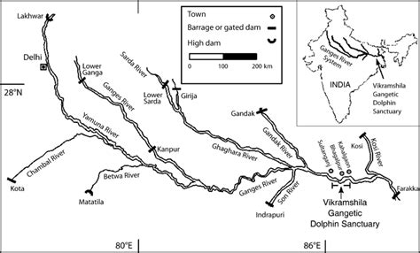 Ganges River Dam Map