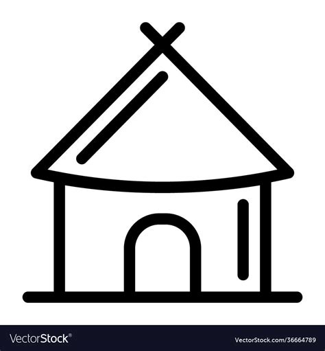 Village hut Royalty Free Vector Image - VectorStock