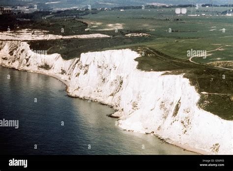 Buildings and Landmarks - White Cliffs of Dover. An aerial view of the ...