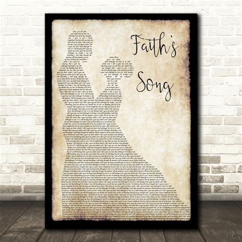 Amy Wadge Faith's Song Script Heart Song Lyric Print - SongLyricPrints ...