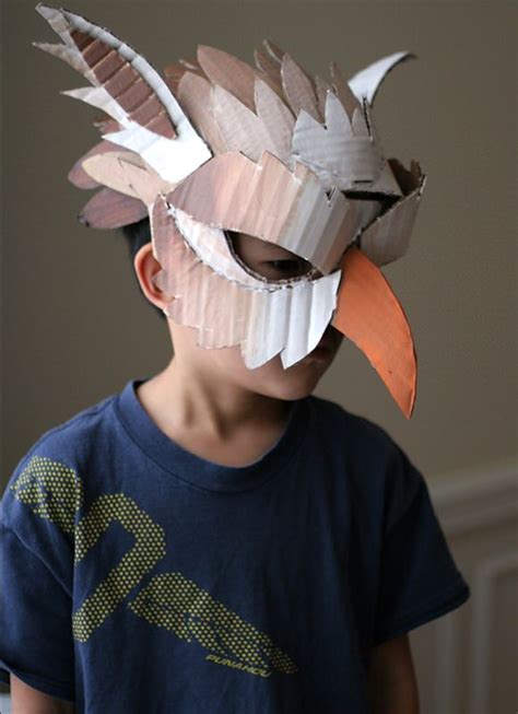 DIY Cardboard Box Mask Halloween Costumes Kids Homemade, Diy Halloween ...