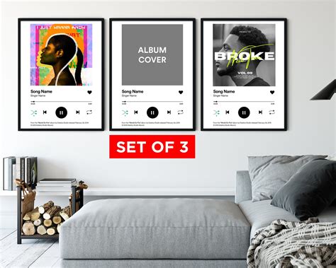 Custom Album Cover SET OF 3 - Music Poster - Album Poster - Album ...