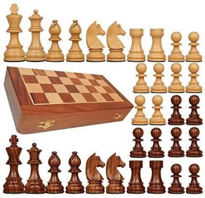 18″ X 18″ inches Wooden Chess Folding Board Game Set- Home/School ...