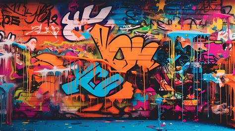 Illustrazione artistiche | Cityscape: Gigant Size Graffiti Wallpaper ...