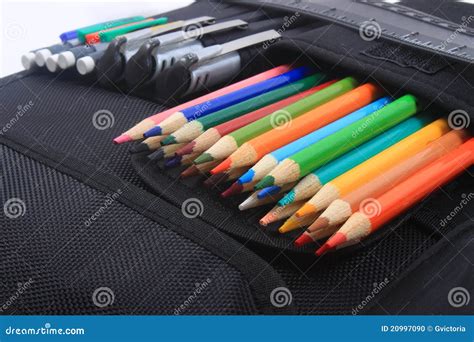 School and art supplies stock photo. Image of pencils - 20997090