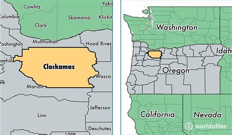 Clackamas County, Oregon / Map of Clackamas County, OR / Where is ...