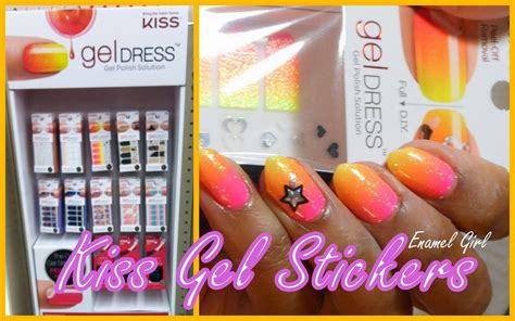 Enamel Girl: Kiss Gel Dress Nail Stickers - Swatches and Review