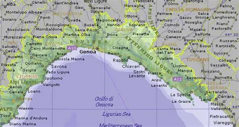 Liguria Political Map - MapSof.net