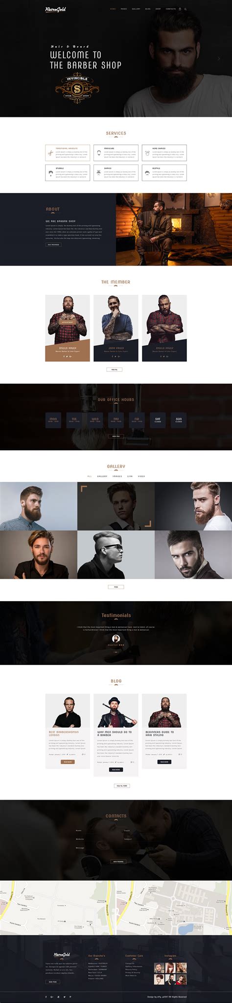 Barber shop PSD Template :: Behance