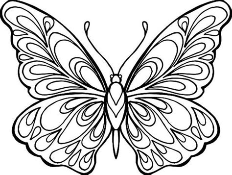 Simple Aesthetic Butterfly Coloring Page Free Printable Coloring | The ...