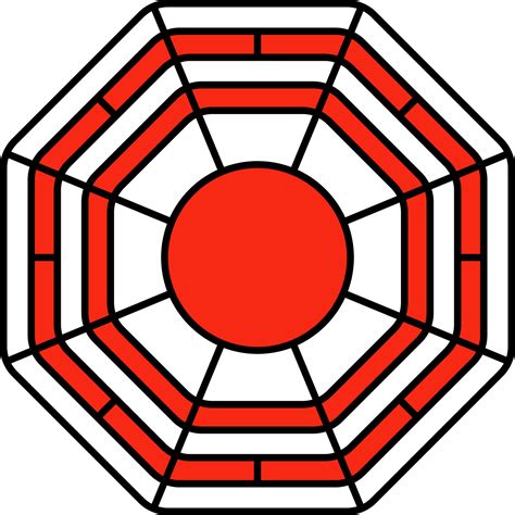 Red And White Bagua Mirror Flat Icon. 24143750 Vector Art at Vecteezy