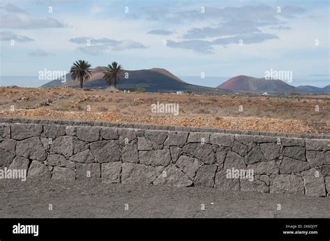 Volcanoes (view from Monument to Farmers), San Bartolome, Lanzarote ...