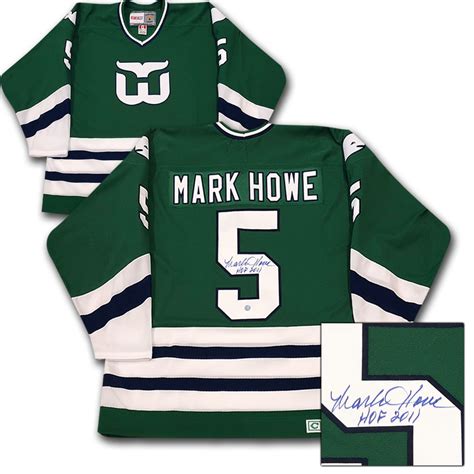 Mark Howe Autographed Hartford Whalers Jersey w/HOF 2011 Inscription ...