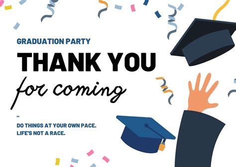 Thank You Card Template Graduation - Free Printable Templates