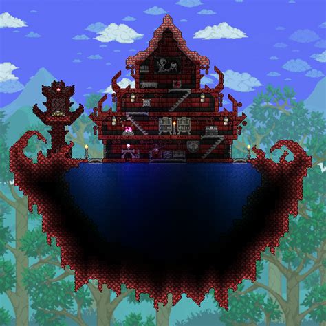 Terraria making a crimson desert biome - dopsmartphone